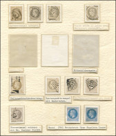 EMPIRE LAURE - 27A   4c. Gris, T I, 9 Ex. Obl. Dont Un Typo + 2 Essais En Bleu, TB - 1863-1870 Napoleon III With Laurels