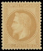 ** EMPIRE LAURE - 28B  10c. Bistre, T II, Fraîcheur Postale, TTB - 1863-1870 Napoleone III Con Gli Allori