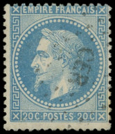 EMPIRE LAURE - 29A  20c. Bleu, T I, Obl. Los. CER, TB. Br - 1863-1870 Napoléon III Lauré