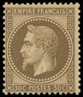 * EMPIRE LAURE - 30h  30c. Brun Clair, FOND LIGNE, TB - 1863-1870 Napoléon III Lauré