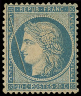* SIEGE DE PARIS - 37   20c. Bleu, PLI ACCORDEON, Forte Ch., TB - 1870 Siège De Paris