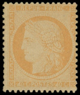 * SIEGE DE PARIS - 38d  40c. Orange, 4 RETOUCHES, Timbre Rare En Neuf, TB. Br - 1870 Siege Of Paris