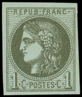 ** EMISSION DE BORDEAUX - 39A   1c. Olive, R I, Fraîcheur Postale, TTB - 1870 Bordeaux Printing