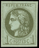 * EMISSION DE BORDEAUX - 39B   1c. Olive, R II, TB - 1870 Emission De Bordeaux