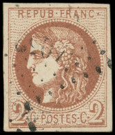 EMISSION DE BORDEAUX - 40B   2c. Brun-rouge, R II, Obl. PC Du GC, TB. Br - 1870 Emission De Bordeaux
