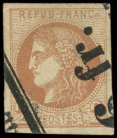EMISSION DE BORDEAUX - 40B   2c. Brun-rouge, R II, Obl. TYPO, TB - 1870 Emission De Bordeaux
