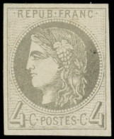 * EMISSION DE BORDEAUX - 41B   4c. Gris, R II, Frais Et TB - 1870 Ausgabe Bordeaux