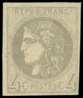 * EMISSION DE BORDEAUX - 41Ba  4c. Gris-jaunâtre R II, TB - 1870 Ausgabe Bordeaux