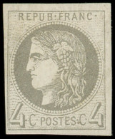* EMISSION DE BORDEAUX - 41Bd  4c. Gris Foncé, R II, TB - 1870 Bordeaux Printing