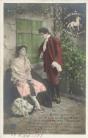 COUPLES - Femme - Homme - Mon Lescault - à L'Auberge Du Cheval Blanc - Carte Postale Ancienne - Coppie