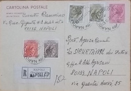 1972 Italia Intero Raccomandata Sir. £40 Vg Napoli X Citta' - Stamped Stationery