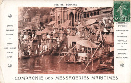 INDE - Vue De Bénarès - Compagnie Des Messageries Maritimes - Animé - Vue Générale - Carte Postale Ancienne - India