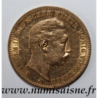 ALLEMAGNE - PRUSSE - KM 520 - 10 MARK 1893 A - Berlin - OR - TTB - Andere & Zonder Classificatie