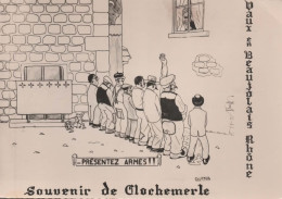 CPSM DUBOUT - Souvenir De Clochemerle - Présentez Armes ! - Vaux En Beaujolais - RARE - Dubout