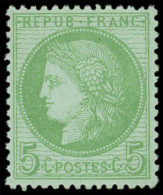 ** CERES DENTELE - 53    5c. Vert-jaune Sur Azuré, TB - 1871-1875 Ceres