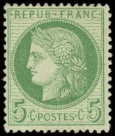 * CERES DENTELE - 53a   5c. Vert Sur Blanc, TB - 1871-1875 Cérès