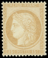 ** CERES DENTELE - 55   15c. Bistre, TB - 1871-1875 Cérès