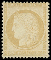 * CERES DENTELE - 55   15c. Bistre, Quasiment **, TB. C Et Br - 1871-1875 Ceres