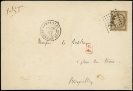 Let CERES DENTELE - 56   30c. Brun, Obl. Los. AS.NA S. Env., Càd VERSAILLES ASSEMBLEE NATle 26/5/73, Arr. BRUXELLES, Fra - 1849-1876: Classic Period