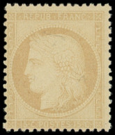 * CERES DENTELE - 59   15c. Bistre, Nuance Pâle, Ch. Légère, TB - 1871-1875 Ceres