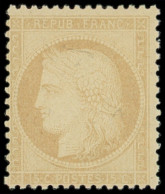 * CERES DENTELE - 59   15c. Bistre, Nuance Pâle, Ch. Légère, TB - 1871-1875 Cérès