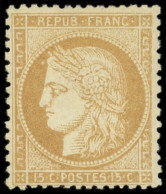 * CERES DENTELE - 59   15c. Bistre, TB - 1871-1875 Ceres