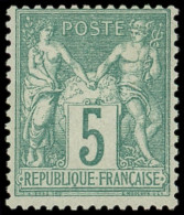* TYPE SAGE - 64    5c. Vert, Frais Et TB - 1876-1878 Sage (Type I)
