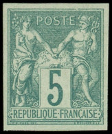 * TYPE SAGE - 64a   5c. Vert, NON DENTELE, TB - 1876-1878 Sage (Typ I)