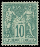 ** TYPE SAGE - 65   10c. Vert, Centrage Parfait Et Fraîcheur Postale, Superbe. C - 1876-1878 Sage (Type I)