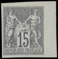 ** TYPE SAGE - 66a  15c. Gris, NON DENTELE, Bdf, TB - 1876-1878 Sage (Typ I)