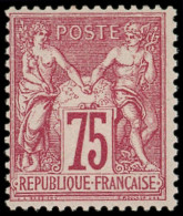 * TYPE SAGE - 71   75c. Carmin, Grande Fraîcheur Quasi **, TTB - 1876-1878 Sage (Tipo I)