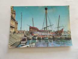 BARCELONA   CATALUNA  ( ESPANA ESPAGNE ) PUERTO CARABELA SANTA MARIA  BELLE VUE ANIMEES COLORISER 1962 - Barcelona