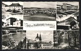 AK Marktredwitz, Ortsansicht, Altes Rathaus, Bahnhof  - Marktredwitz