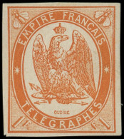 * TELEGRAPHE - Télégraphe 3 : 1f. Orange, Ch. Très Légère, TB - Telegraphie Und Telefon
