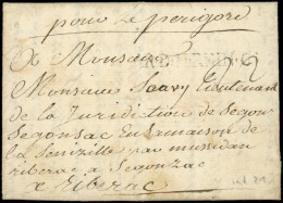 Let LETTRES SANS TIMBRE ET DOCUMENTS DIVERS - MP ARD.H RHIN C S. LAC Du 21/9/1781 Du Camp D'Inbeck, Ind. 21, TB - Autres & Non Classés