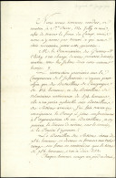 Let LETTRES SANS TIMBRE ET DOCUMENTS DIVERS - 2 Lettres Signées REYNIER De JARJAYES Camp Sous Paris St Ouen, La 1ère à M - Sonstige & Ohne Zuordnung