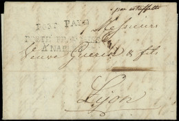 Let LETTRES SANS TIMBRE ET DOCUMENTS DIVERS - MP PORT PAYE Et POSTE FRANCAISE/A NAPLES Et "par Estaffette" S. LAC De Nap - Other & Unclassified