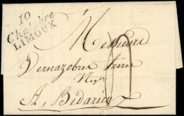 Let OBLITERATIONS PAR DEPARTEMENTS - 10/AUDE Cursive 10/Chalabre/LIMOUX Sur LAC De 1826, TTB - 1849-1876: Période Classique