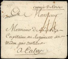 Let OBLITERATIONS PAR DEPARTEMENTS - 19/CORSE Griffe Manuscrite "armée De Corse" S. Env. Avec Taxe 44 à La Plume, Ce Qui - 1849-1876: Période Classique