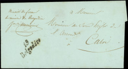 Let OBLITERATIONS PAR DEPARTEMENTS - 19/CORSE Cursive 19/BELGODERE S. LSC, Arr. Càd T13 CALVI 3/6/50, TTB - 1849-1876: Période Classique