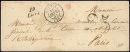 Let OBLITERATIONS PAR DEPARTEMENTS - 19/CORSE Cursive 19/LURI Et Càd T15 BASTIA 15/2/52 S. Env., Taxe 25 DT Pour Paris 2 - 1849-1876: Classic Period