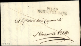 Let DEPARTEMENTS CONQUIS -  114/Ombrone MP P.114P./MONTEPULCIANO S. LAC De 1813, TB - 1792-1815: Départements Conquis