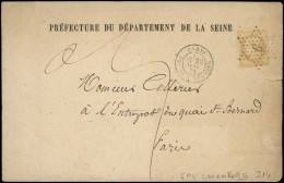 Let LETTRES DE PARIS - N°59 Obl. ETOILE 6 P4 S. Env., Càd Pal Du Luxembourg 20/1/72, Ind. 14, TB - 1849-1876: Classic Period