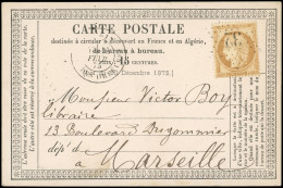 Let LETTRES DE PARIS - N°55 Obl. ETOILE 32 S. CP, Càd Quai Des Orfèvres 15/2/75, TTB - 1849-1876: Période Classique