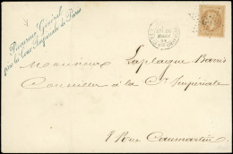 Let LETTRES DE PARIS - N°28B Obl. ETOILE 32 S. Env., Càd R. De La Chapelle 16/3/69, Griffe Procureur Général/près La Cou - 1849-1876: Classic Period