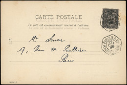 Let LETTRES DE PARIS - N°89 Obl. Càd Hexag. PARIS.9A/R. DU Fg ST HONORE 100 29/10/96 S. CP, TB - 1877-1920: Semi Modern Period