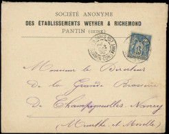 Let LETTRES DE PARIS - N°101 Obl. Càd PARIS 107/R. BENJAMIN CONSTANT 4/12/00 S. Env., Le Plus Rare Des Bureaux De Paris  - 1877-1920: Semi-moderne Periode