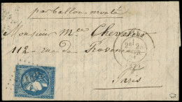 Let Guerre De 1870 -  N°45C Obl. GC 2046 S. LAC De Dinan Du 27/1, Càd LILLE 23/2 Et Arr. Paris 25/2, Tentative D'entrée, - Guerre De 1870