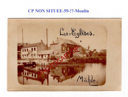 CP NON SITUEE-Moulin-59-62-!!?-Environs Deulemont-??-CARTE PHOTO Allemande-GUERRE 14-18-1 WK-Militaria- - Water Mills