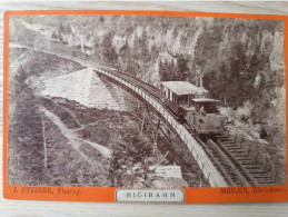 Photographie Ancienne 13/18cm - Rigibahn - Meilen Zürichsee - J. Steiger - Train - Pont - Europa